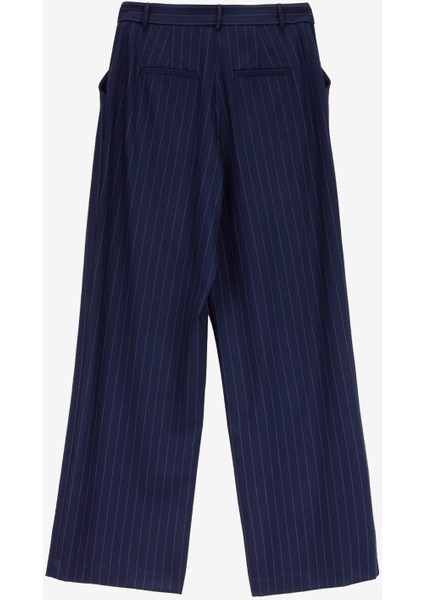 Normal Bel Geniş Fit Lacivert - Gri Kadın Pantolon F5WL-PNT0058 modelleri