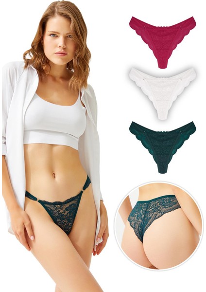 Tüllü Transparan Zincir Detaylı Kadın Brezilya Kül fiyatları