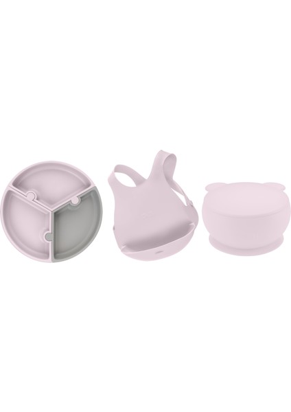 3 Parça Beslenme Seti Puzzle Misty Lilac