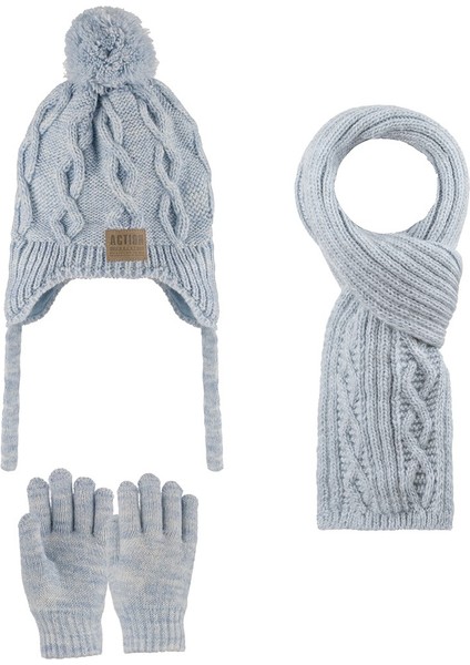 Kitti 25170-08 4-7 Yaş Atkı Bere Eldiven Set