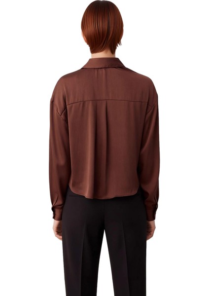 Kadın Oversize Dökümlü Gömlek Saten Dokulu Rahat Kesim Şık Görünüm Gün Boyu Konforlu Kullanım indirimleri