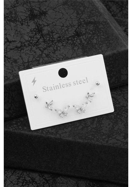 Çelik Altılı Küpe