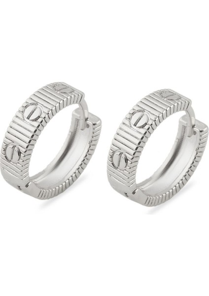 Çelik Küpe Sılver