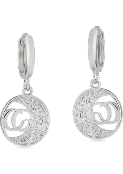 Taşlı Küpe Silver