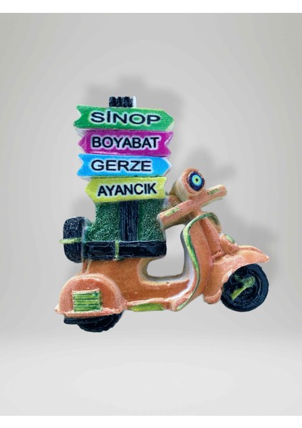 Sinop Boyabat Gerze Ayancık Temalı Kabartmalı Polyester Magnet Buzdolabı Süsü 6,5 cm x 7cm (KOD:983)