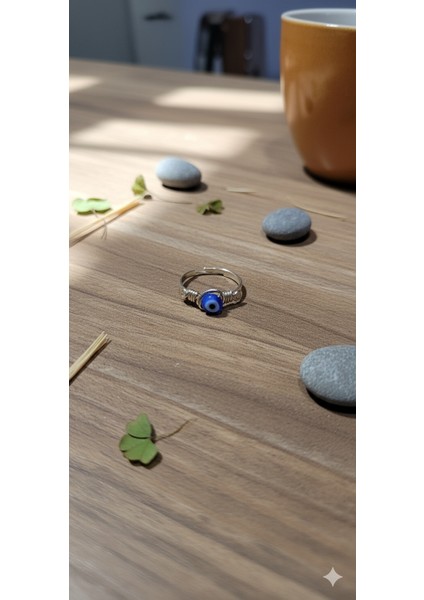 Mavi Nazar Boncuğu Yüzük - Uğur Getiren Şık Tasarım, Göz Alıcı Mavi Renk modelleri