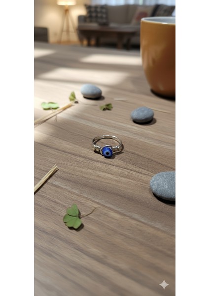 Mavi Nazar Boncuğu Yüzük - Uğur Getiren Şık Tasarım, Göz Alıcı Mavi Renk indirimleri