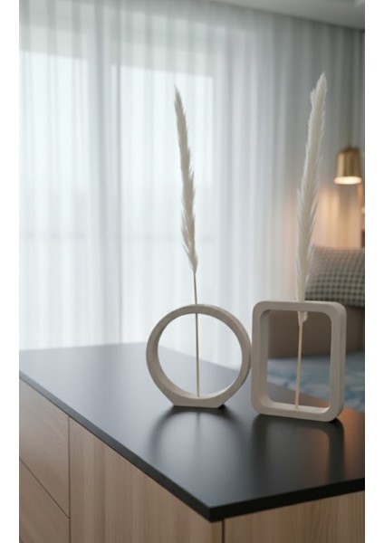 2li Vazo Seti,hediye Pampas,el Yapımı 2li Yuvarlak,dikdörtgen Vazo,minimalist Dekoratif VAZO-16CM fiyatları