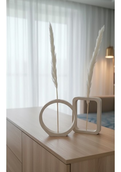2li Vazo Seti,hediye Pampas,el Yapımı 2li Yuvarlak,dikdörtgen Vazo,minimalist Dekoratif VAZO-16CM modelleri