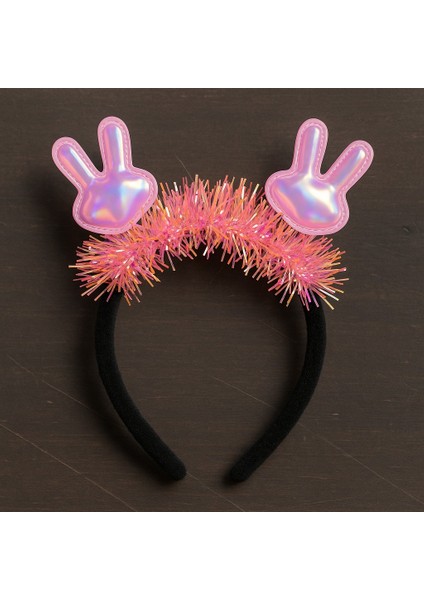 Kpop Kore Style Yılbaşı Yeni Yıl Parıltılı Çocuk Tavşan Kulaklı Taç Parti Işıltılı Kız Aksesuarı fiyatları