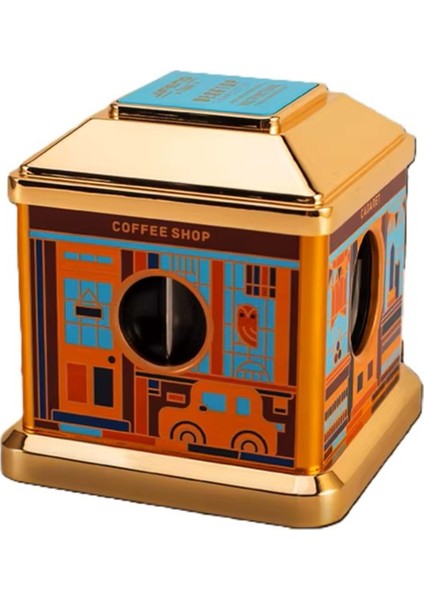 Fırebırd Destkop Home Desıgn Gold-Yellow Masa Tipi Puro Makası 4 Farklı Kesici Bölmeli JF-J73-5 Yellow Mix