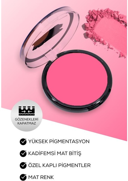 Tekli Yüksek Pigmentasyonlu Mat Toz Allık No:1 fiyatları