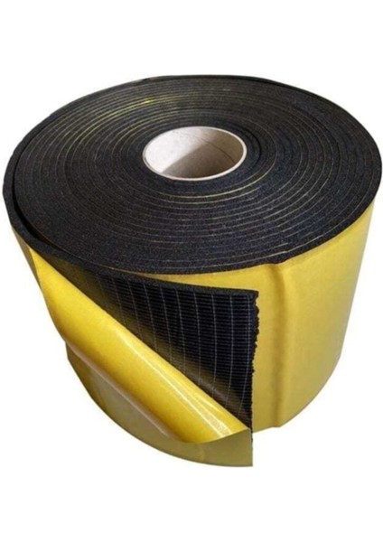Araç Oto Ses Isı Yalıtım Malzemesi Flexi Kauçuk Sünger Yapışkanlı 9mm Kalın 30CMX10MT
