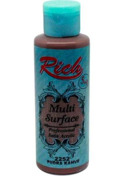 Rich Akrilik Boya Multi Surface 120 cc Pudra Kahve 2252