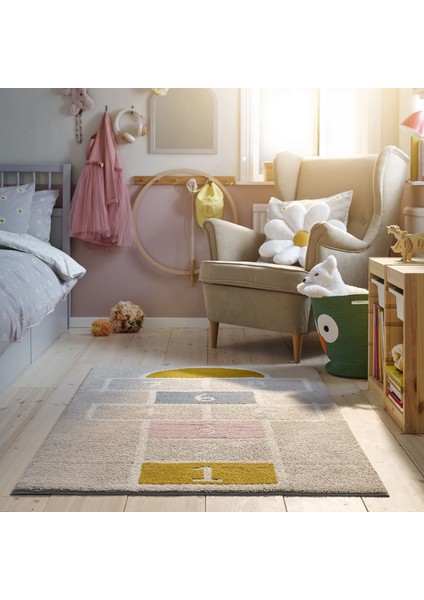 Stapsparv Çocuk Halısı Bej 100 x 160 cm modelleri