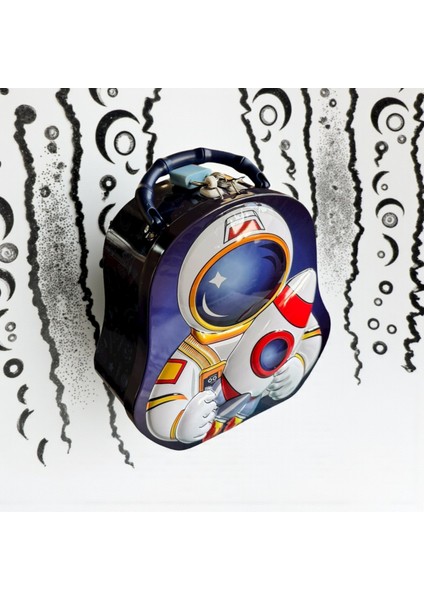 Sevimli Astronot Tasarımlı Metal Kumbara, Kilitli Özellikli, Uzay Temalı, Çocuklar Için Dekoratif Para Kasası indirimleri