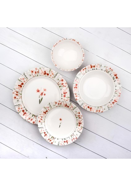 24 Parça 6 Kişilik Porselen Yemek Takımı