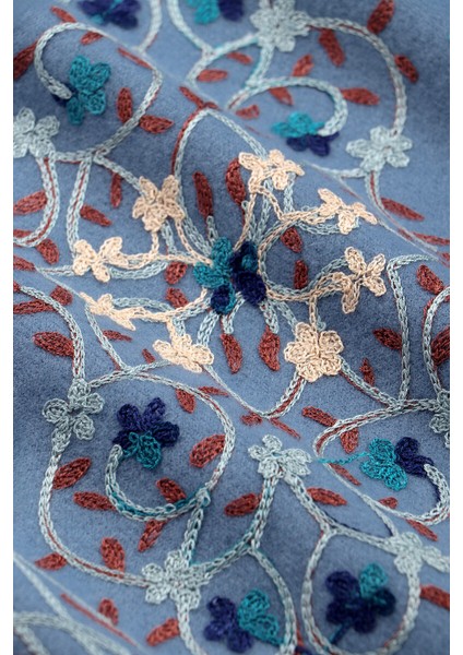 Indigo Nakışlı Kışlık Şal fırsatları