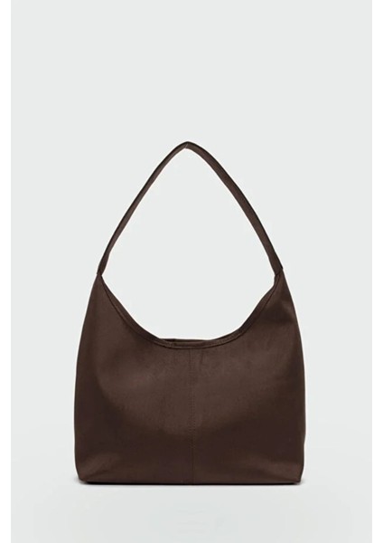 Zımba Model Süet El ve Omuz Çantası Kahve modelleri