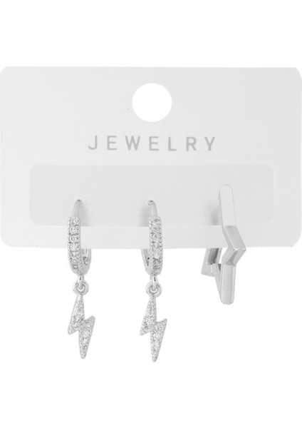 Üçlü Küpe Silver