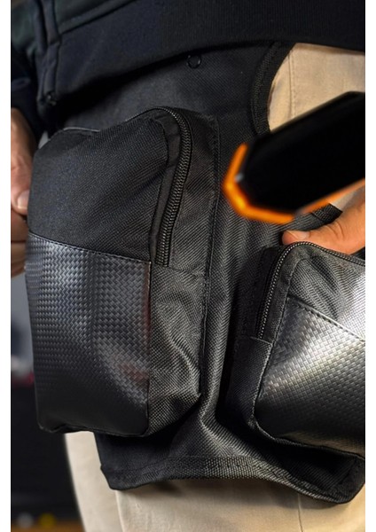 X-67 Motosiklet Bacak Çantası Karbon Motorcu Çantası Motosiklet Çantası 3 Gözlü fırsatları