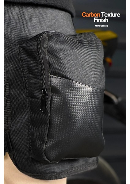 X-67 Motosiklet Bacak Çantası Karbon Motorcu Çantası Motosiklet Çantası 3 Gözlü