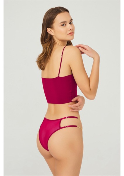 Petrol Yeşili Tüllü Ayarlanabilir Lastikli Brezilya Külot fiyatları