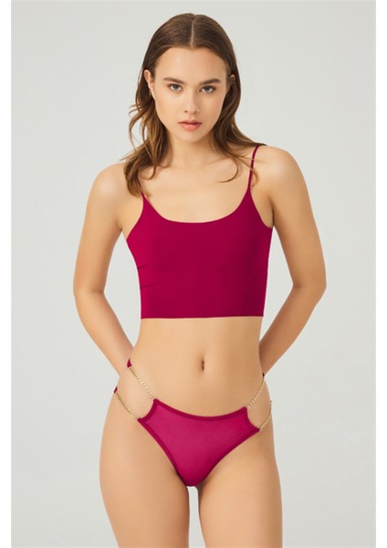 Petrol Yeşili Tüllü Ayarlanabilir Lastikli Brezilya Külot modelleri