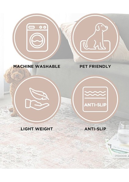 Aveline Collection Yuvarlak Cloudy Peluş Halı Dekoratif Yumuşacık Yıkanabilir Kaymaz Taban Yolluk indirimleri