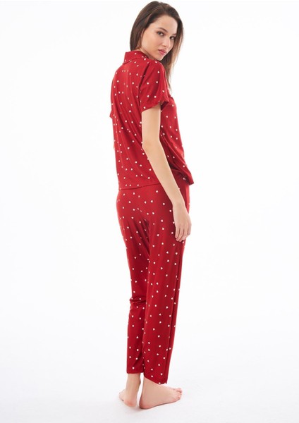 Krem Kalp Desenli Yumuşak Dokulu Kısa Kollu Gömlek fiyatları