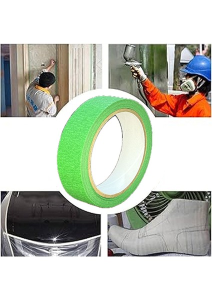 Renkli Maskeleme Kağıt Bant Boya Bandı 24MMX20MT Yeşil