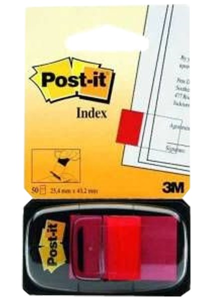Post-It Indeks 50 Li Kırmızı 680-(KÜÇÜK Boy)