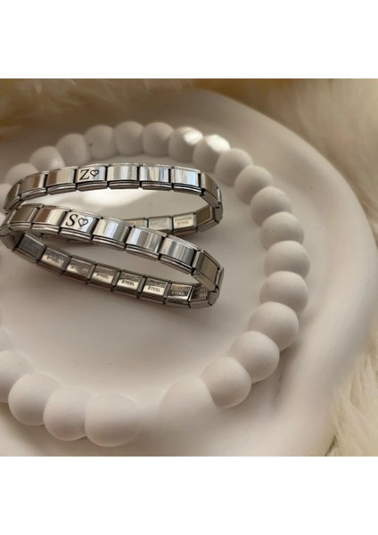 316L Çelik Kişiye Özel Nominaton Çift Bilekliği Istediğini Yazdır (2 Adet)