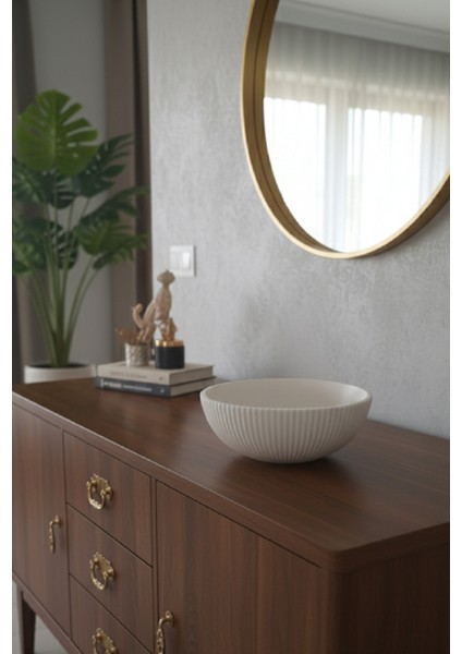 Modern Şık Dekoratif Kase | Doğal Taş Tozu Malzeme | Yatak Odası Dresuar Veya Konsol Üstü Aksesuarı modelleri