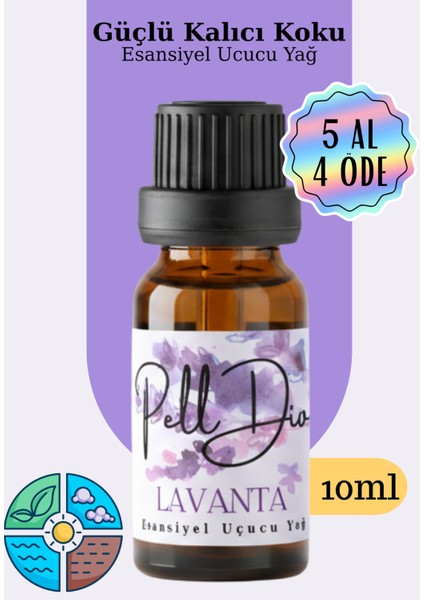 Lavanta Esansiyel Uçucu Yağ, Buhurdanlık Yağı, Difüzör Esansı, Oda Kokusu 10ML