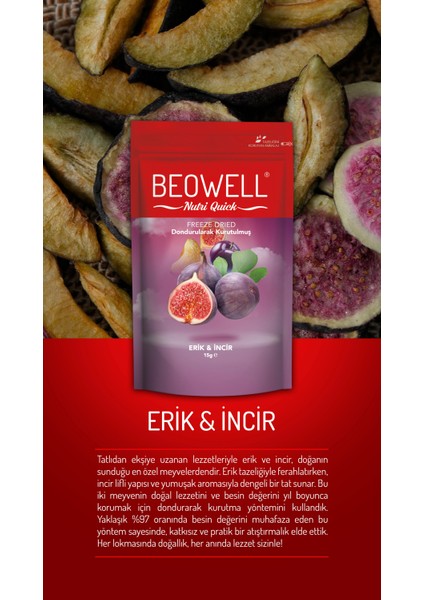Nutri Quick – Freeze Dried Dondurularak Kurutulmuş Erik & Incir fırsatları