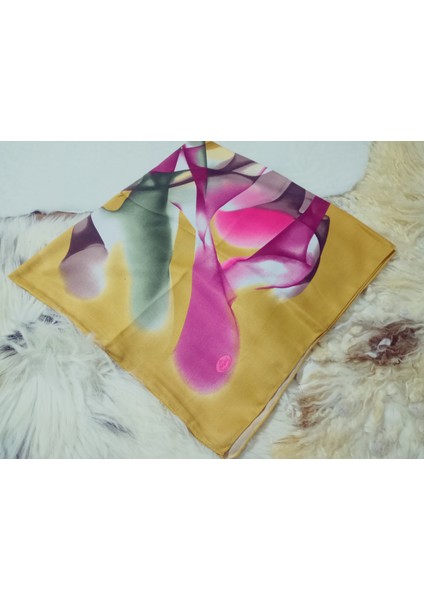 %100 Pamuk Çiçek Desen Motifli Kışlık Pamuklu Eşarp Fular 100X100 cm modelleri