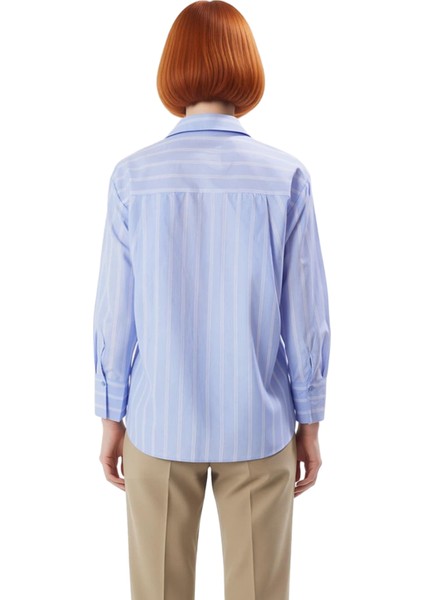 Kadın Çizgili Oversize Dokuma Gömlek Fonksiyonel Dayanıklı Kaliteli Konforlu Estetik Rahat indirimleri