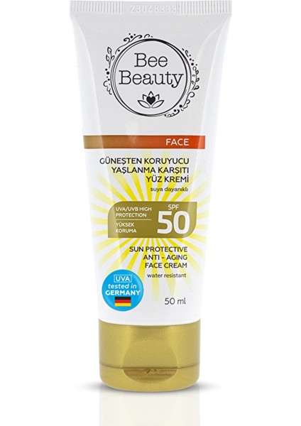 Bee Beauty Güneşten Koruyucu Yaşlanma Karşıtı Yüz Kremi 50 Spf 50 ml