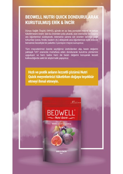 Nutri Quick – Freeze Dried Dondurularak Kurutulmuş Erik & Incir