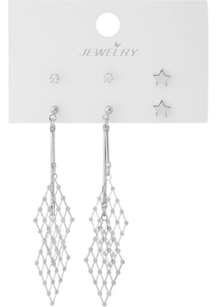 Bijuteri Set Küpe Silver