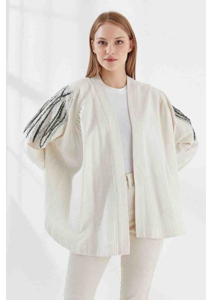 Nakışlı Keten Kimono fiyatları