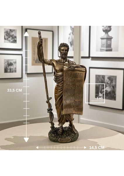 Bronz Kaplama Hipokrat Heykeli Tıp Sektörü Mesleki Objeler Dekoratif Figürler Doktora Hediye Ofis fiyatları