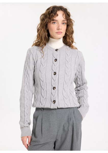 Gri Melanj Kadın Hırka J5WL-HRK7133 fiyatları