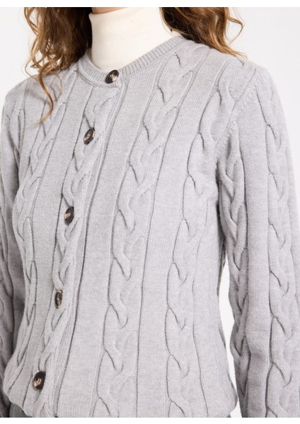 Gri Melanj Kadın Hırka J5WL-HRK7133 modelleri