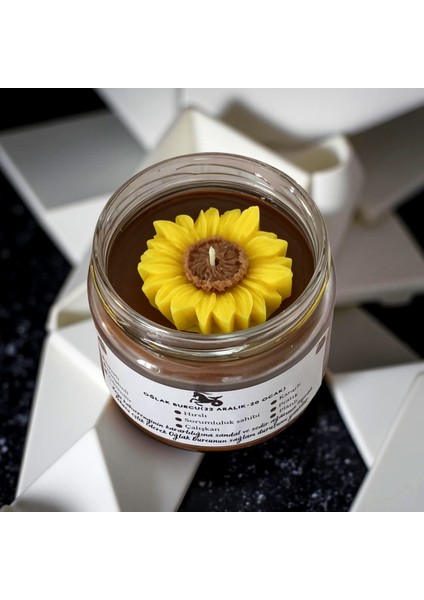 Oğlak Burcu Kokulu Mum – Kahverengi Soya Wax El Yapımı Sandal & Sedir Ağacı Mum