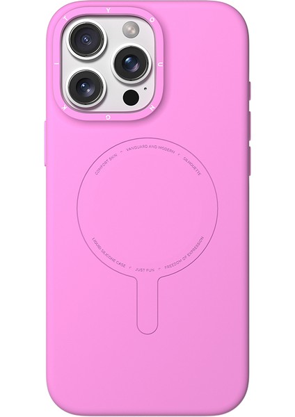 iPhone 16 Pro Max Uyumlu Kılıf M-Safe Şarj Özellikli Youngkit Morandi Serisi Kapak Pembe fiyatları