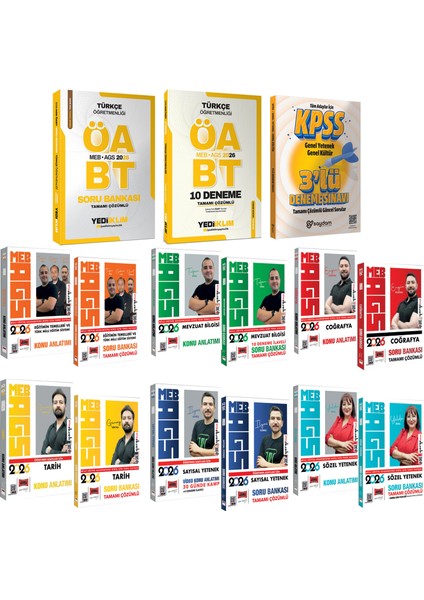 2026 Öabt Türkçe Öğretmenliği-Meb Ags Tüm Konular Konu Anlatımı ve Soru Bankası Seti