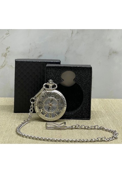 Özel Kutulu Rakamlı Gümüş Köstekli Saat ALK4662
