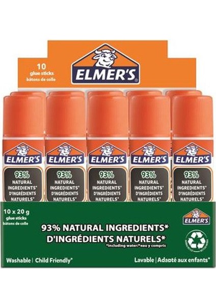Elmers Stick Yapıştırıcı S Okul Tipi 40 gr (10 Lu Paket)
